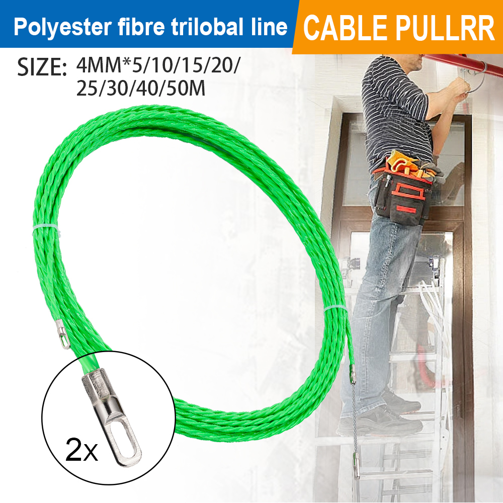 Power Tools Green - Kabel Penarik Serat Fiberglass 4MM 5-50M