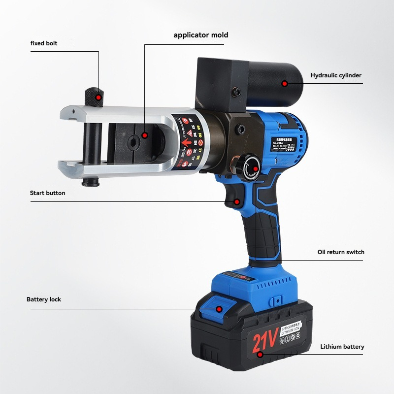 Power Tools Hydraulic - Tang Crimping Hidrolik Tanpa Kabel 90KN