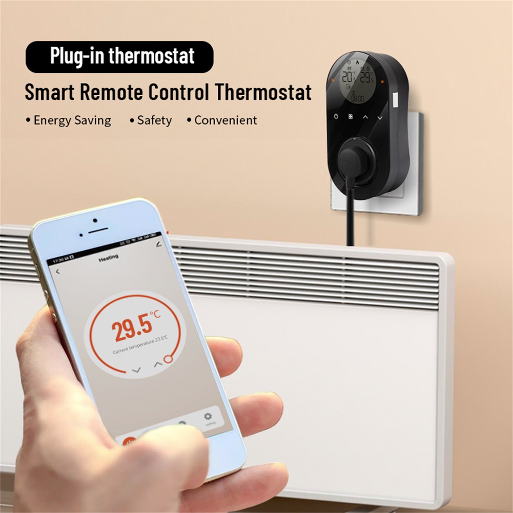 Power Tools Display - Soket Pengontrol Suhu WIFI Sensor Ganda