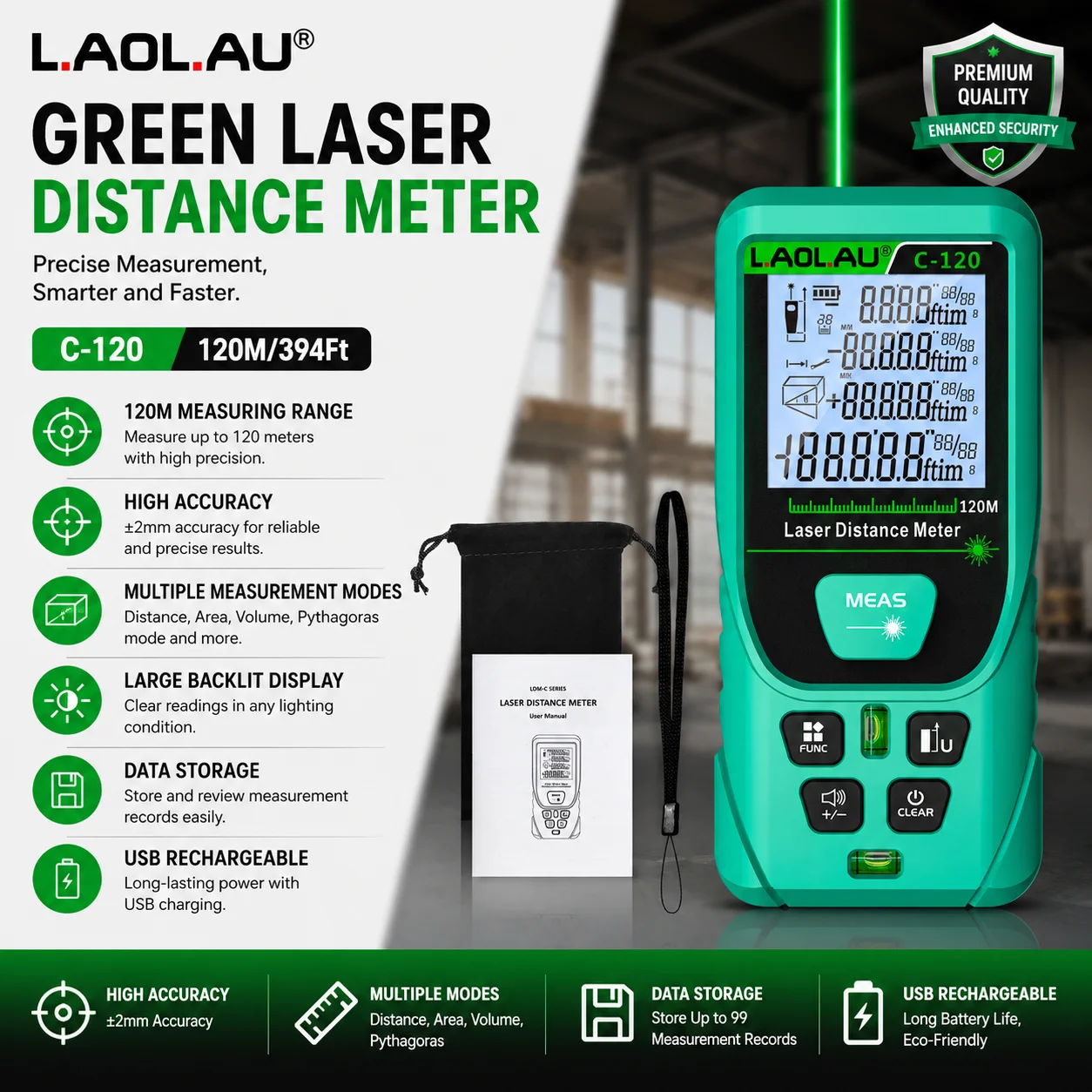 LAOLAU Pengukur Jarak Laser Di - Power Tools Red ulasan dan harga