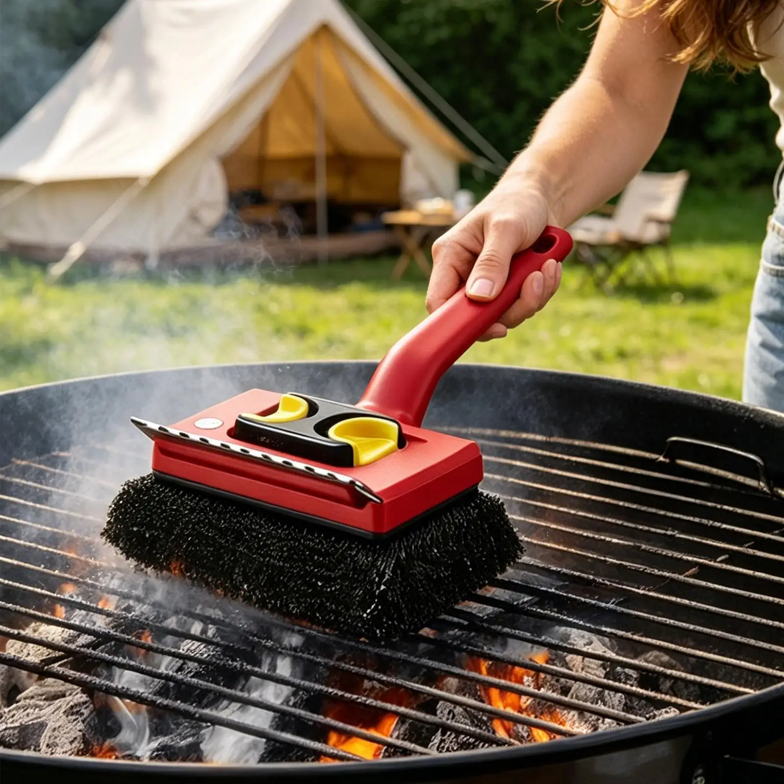 Sikat Panggangan Listrik Gagan - Power Tools Red ulasan dan harga