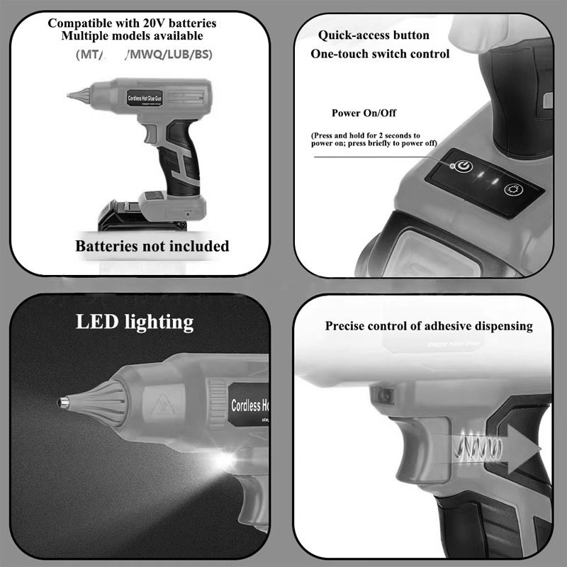 Pistol Lem Panas Nirkabel deng - Power Tools Display ulasan dan harga